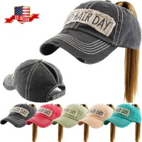 Bad Hair Day Ponycap Messy High Bun Ponytail Adjustable Baseball Cap Hat  eb-97524967